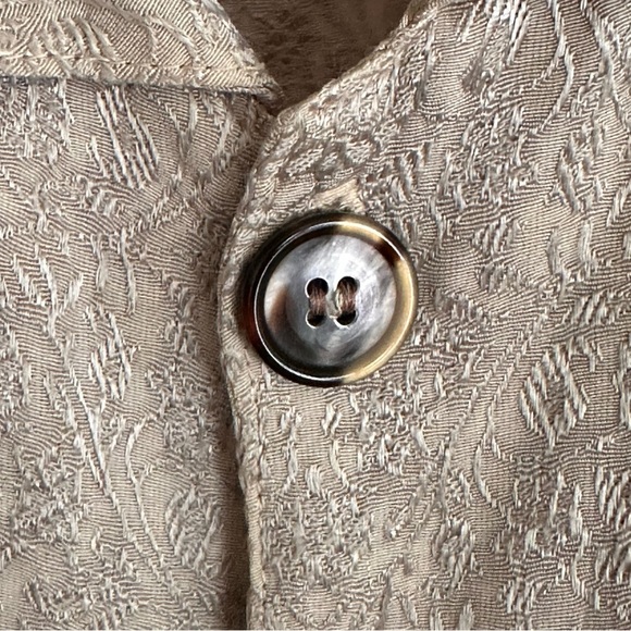 CP SHADES San Francisco Vintage Jacquard Button Up Blouse Long Sleeves Medium - Picture 11 of 13